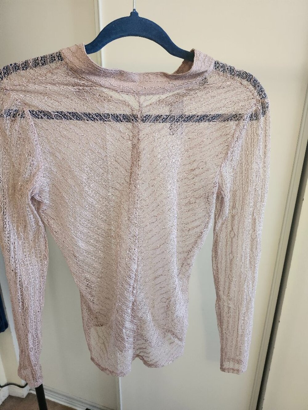 RW&CO SHEER TOP LIGHT PURPLE SIZE XS/TP